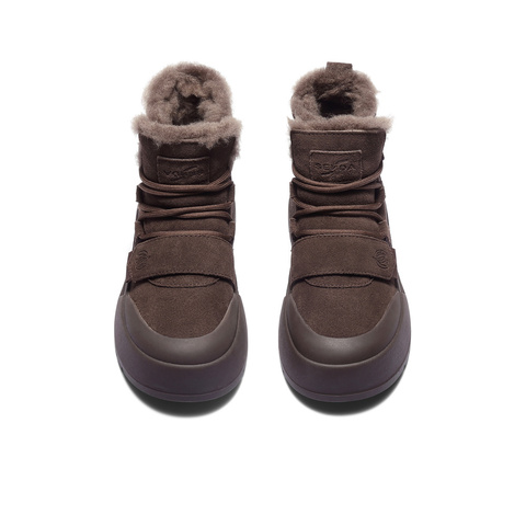 森达雪地靴女2025冬新商场同款户外保暖厚底休闲短靴XUS01DD5