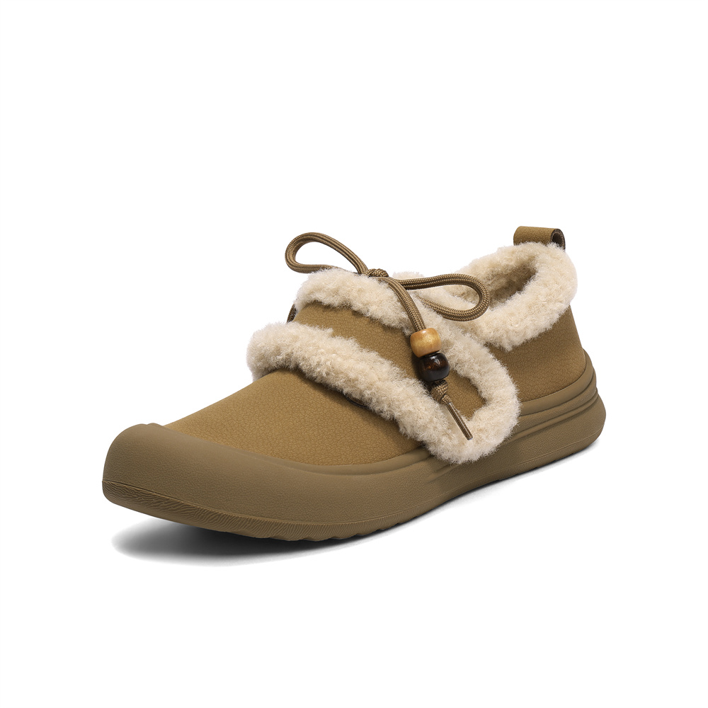 森达毛毛鞋女2025冬季新款商场同款保暖一脚蹬休闲鞋XTQ01DM5