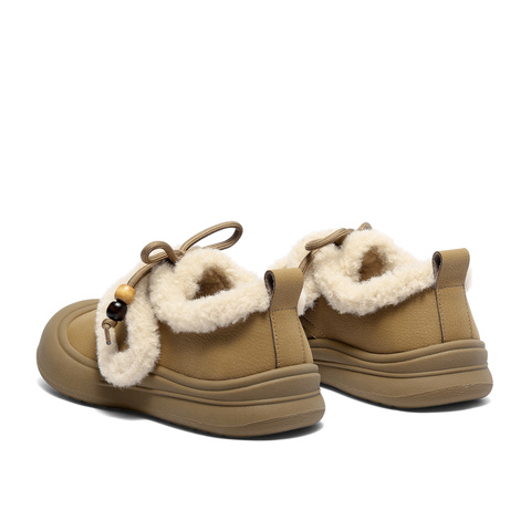 森达毛毛鞋女2025冬季新款商场同款保暖一脚蹬休闲鞋XTQ01DM5