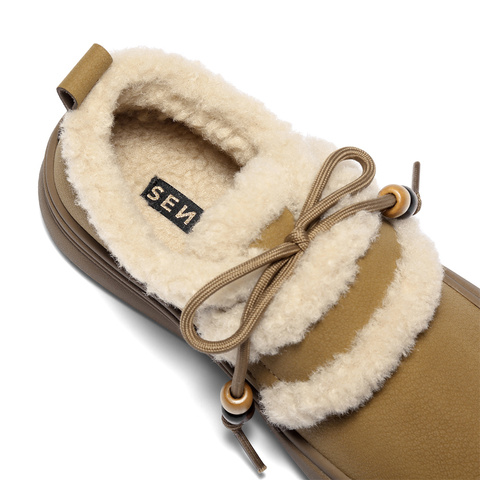 森达毛毛鞋女2025冬季新款商场同款保暖一脚蹬休闲鞋XTQ01DM5