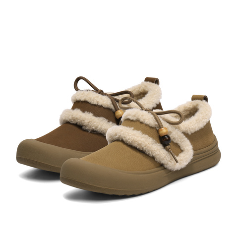 森达毛毛鞋女2025冬季新款商场同款保暖一脚蹬休闲鞋XTQ01DM5