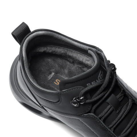 森达休闲靴男2025冬新时尚运动风厚底休闲高帮鞋VD012DD5