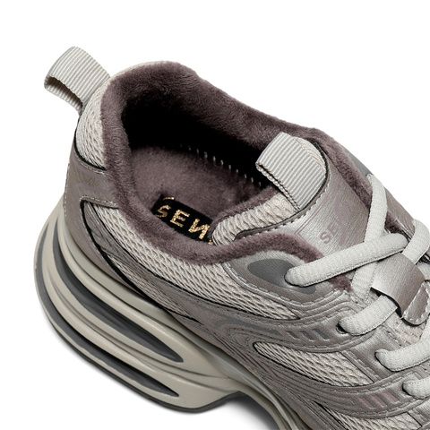 森达老爹鞋女2025冬新商场同款网面厚底户外休闲鞋XVF01DM5