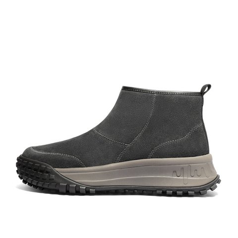 森达雪地靴男2025冬新商场同款保暖毛绒休闲短靴DB013DD5