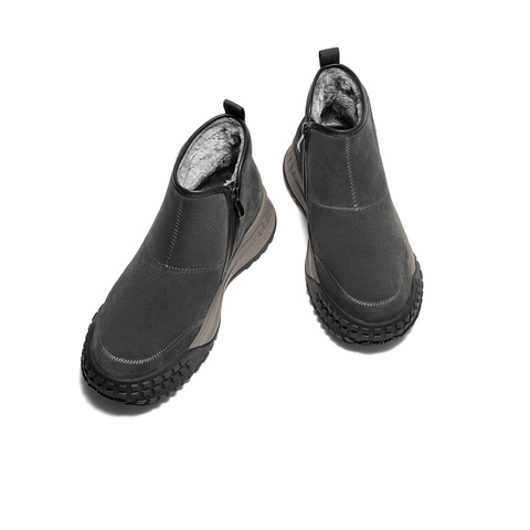 森达雪地靴男2025冬新商场同款保暖毛绒休闲短靴DB013DD5