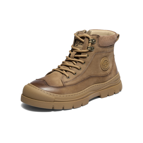 森达马丁靴男2025冬新商场同款户外徒步休闲工装靴DB011DD5