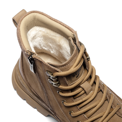 森达马丁靴男2025冬新商场同款户外徒步休闲工装靴DB011DD5