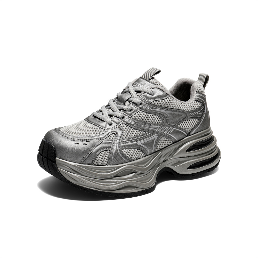 森达老爹鞋女2025冬新商场同款网面厚底户外休闲鞋XVF01DM5