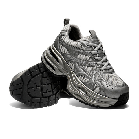 森达老爹鞋女2025冬新商场同款网面厚底户外休闲鞋XVF01DM5