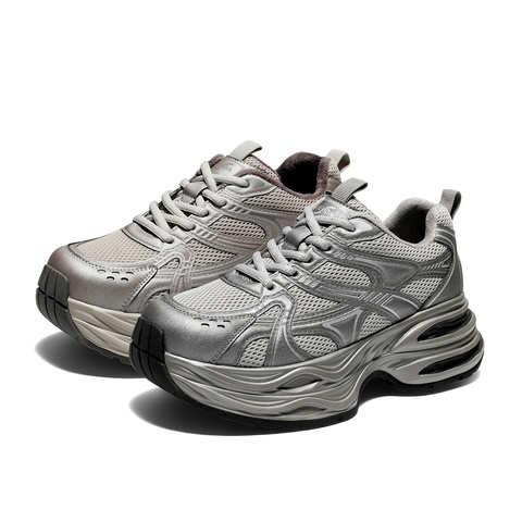 森达老爹鞋女2025冬新商场同款网面厚底户外休闲鞋XVF01DM5