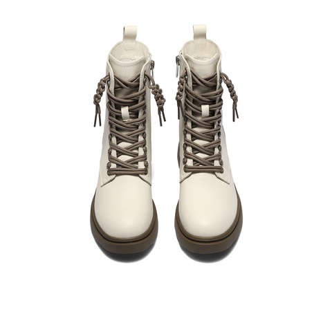 森达马丁靴女2025冬新商场同款百搭真皮休闲中筒靴XTC01DZ5