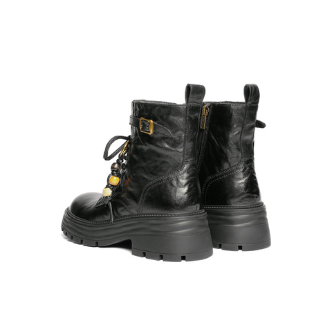 森达马丁靴女2025冬新商场同款户外徒步厚底休闲短皮靴XVJ01DD5