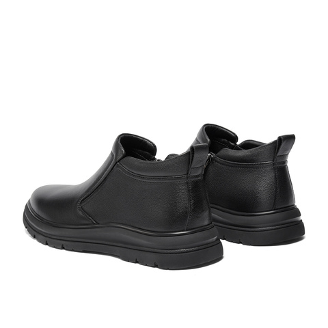 森达皮靴男2025冬季新款商场同款简约厚底休闲短靴K5R40DD5