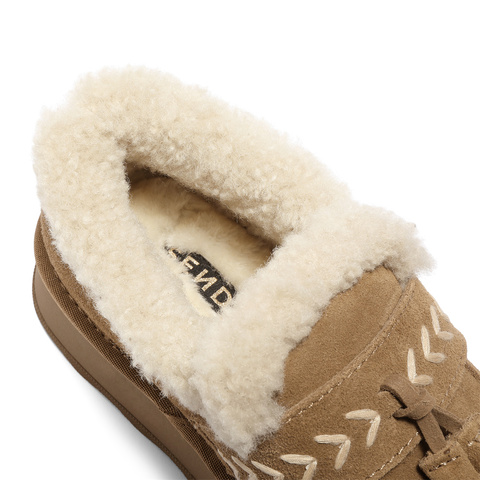 森达毛毛鞋女2025冬新保暖毛绒户外厚底流苏雪地鞋ZTI54DA5