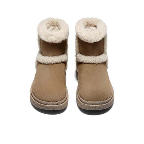 森达雪地靴女2025冬新商场同款保暖东北短靴棉鞋XVN01DD5