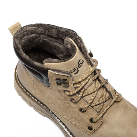 森达马丁靴男2025冬季新款商场同款户外机车风休闲短靴2AK01DD5