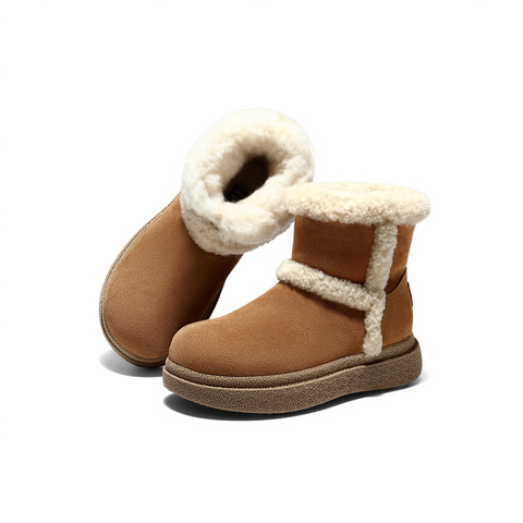 森达雪地靴女2025冬新商场同款保暖东北短靴棉鞋XVN01DD5