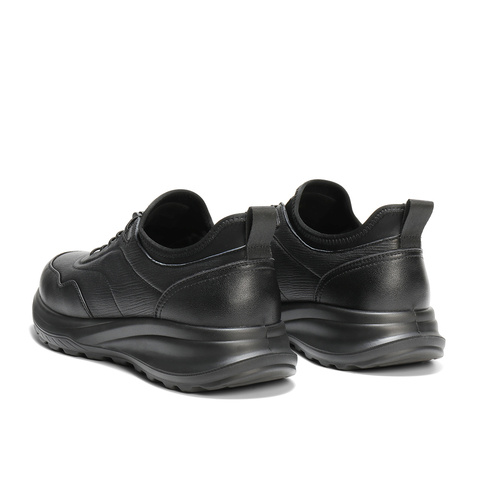 森达健步鞋男2025冬新商场同款毛绒保暖厚底休闲鞋2DT01DM5