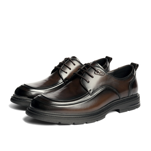 森达休闲皮鞋男2026春新商场同款时尚舒适休闲鞋2DH01AM6