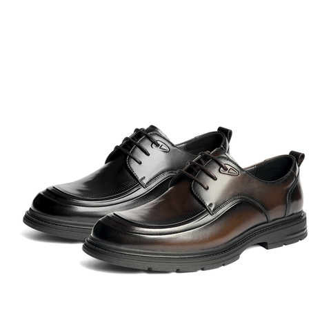 森达休闲皮鞋男2026春新商场同款时尚舒适休闲鞋2DH01AM6