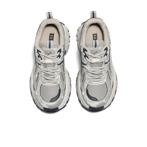 森达老爹鞋女2026春新商场同款网面厚底休闲运动鞋XWX01AM6