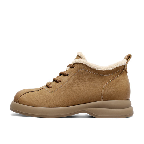 森达毛毛鞋女2026春新商场同款户外徒步休闲鞋XXA01AM6