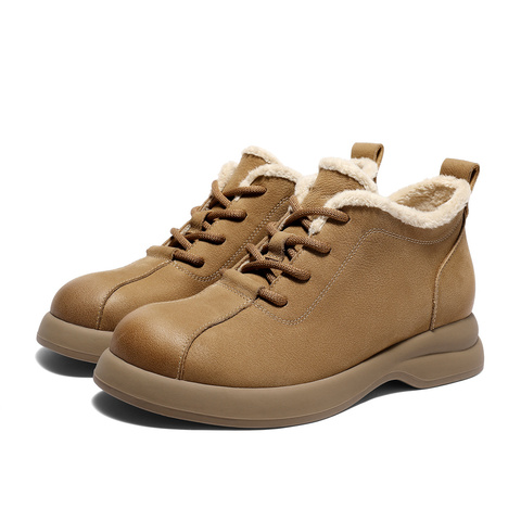 森达毛毛鞋女2026春新商场同款户外徒步休闲鞋XXA01AM6