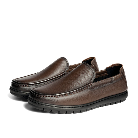 森达休闲皮鞋男2026春新商场同款一脚蹬软面乐福鞋2BS01AM6