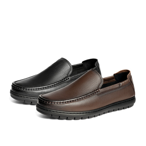 森达休闲皮鞋男2026春新商场同款一脚蹬软面乐福鞋2BS01AM6