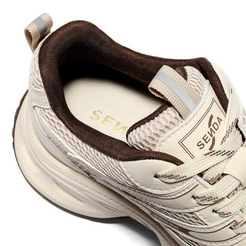 森达老爹鞋女2026春新商场同款拼接运动厚底休闲鞋XWM01AM6