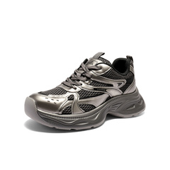 森达老爹鞋女2026春新商场同款拼接运动厚底休闲鞋XWM01AM6