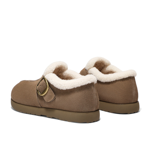 森达毛毛鞋女2025冬新商场同款毛绒保暖舒适休闲鞋XWN01AM6