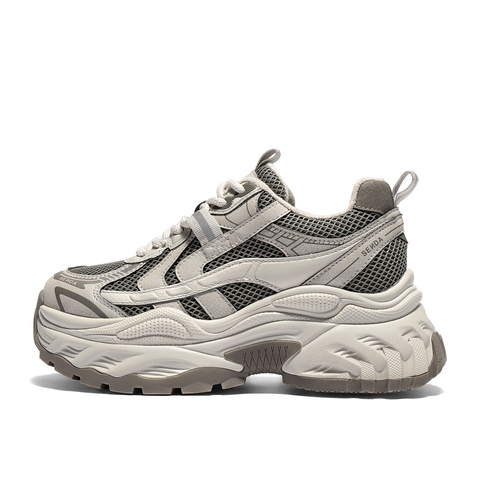 森达老爹鞋女2026春新商场同款网面厚底休闲运动鞋XWX01AM6