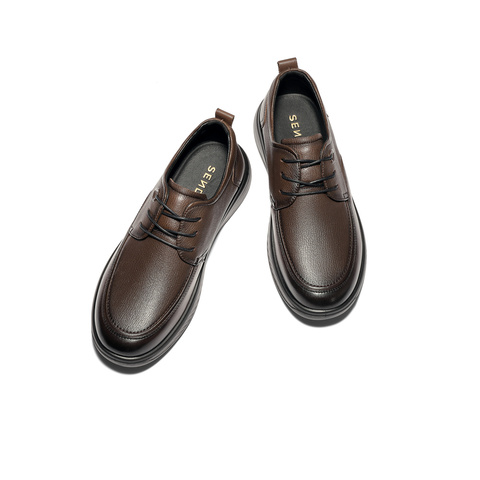 森达休闲皮鞋男2026春新商场同款软面舒适休闲鞋2DB01AM6