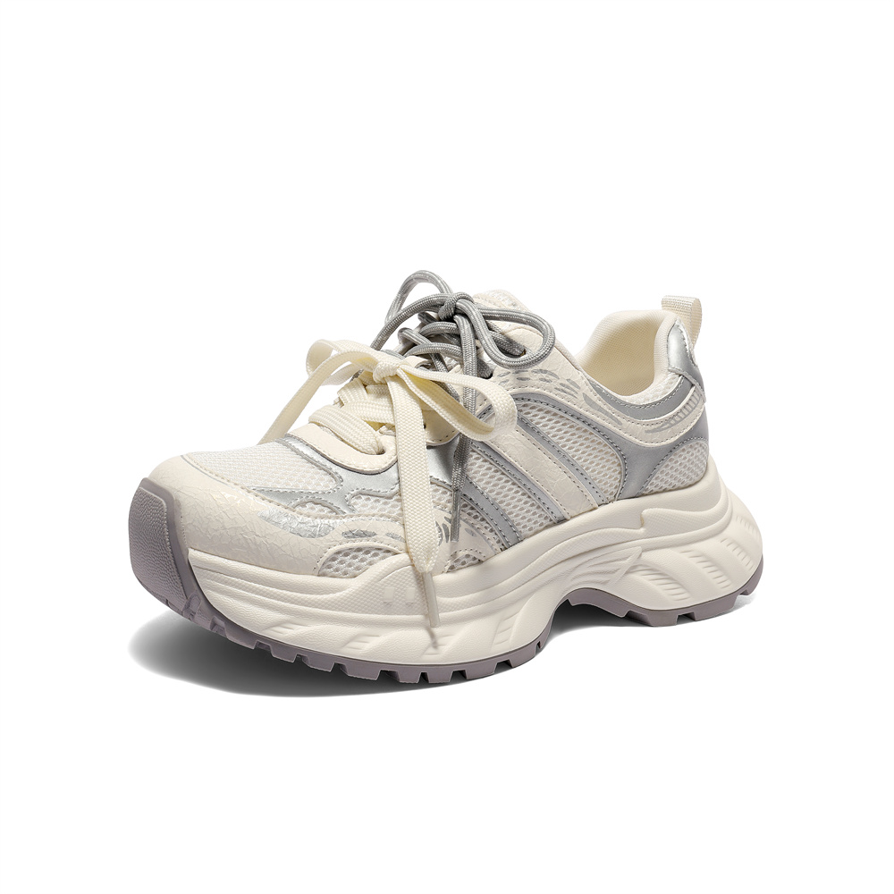 森达老爹鞋女2026春季新款商场同款网面户外运动鞋XXK01AM6