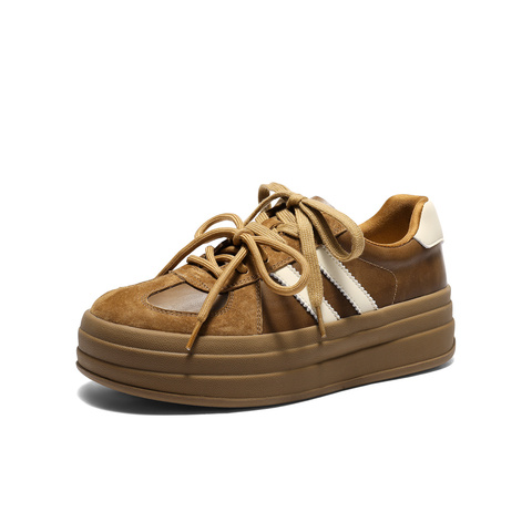 森达德训鞋女2026春新商场同款拼接松糕厚底休闲板鞋XXM02AM6