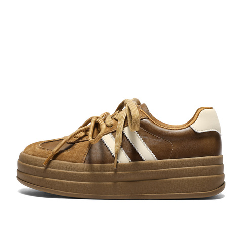 森达德训鞋女2026春新商场同款拼接松糕厚底休闲板鞋XXM02AM6