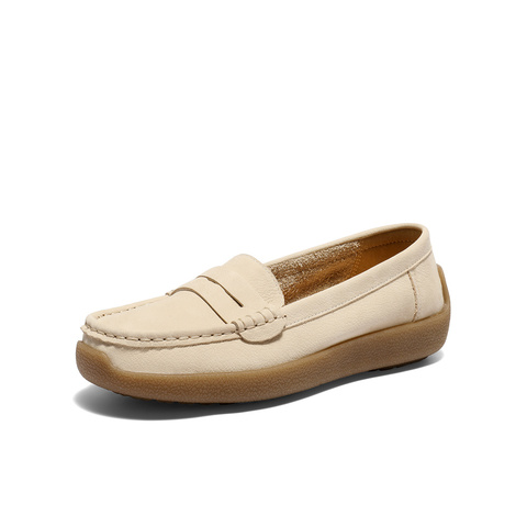 森达乐福鞋女2026春新商场同款一脚蹬休闲豆豆鞋XWW01AA6