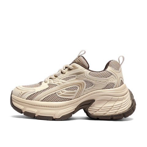 森达老爹鞋女2026春新商场同款时尚网面厚底休闲鞋XWV01AM6