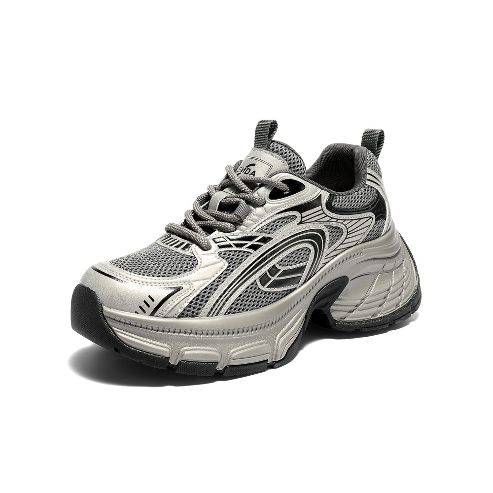 森达老爹鞋女2026春新商场同款时尚网面厚底休闲鞋XWV01AM6