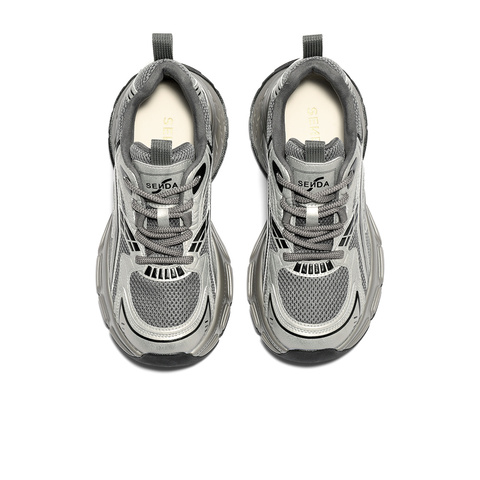 森达老爹鞋女2026春新商场同款时尚网面厚底休闲鞋XWV01AM6