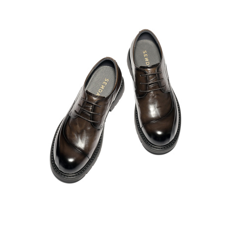 森达休闲皮鞋男2026春新商场同款英伦商务休闲鞋2CJ01AM6