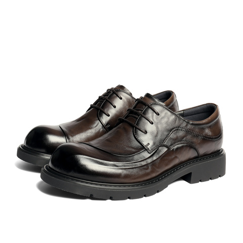 森达休闲皮鞋男2026春新商场同款英伦商务休闲鞋2CJ01AM6