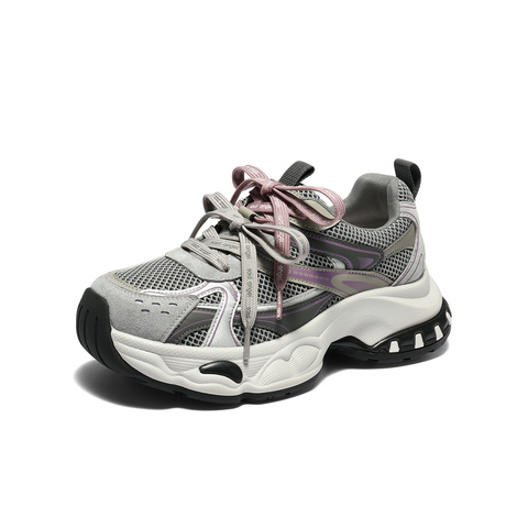 森达老爹鞋女2026春新商场同款网面厚底户外休闲鞋XVG01AM6