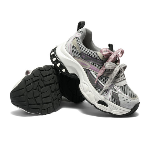 森达老爹鞋女2026春新商场同款网面厚底户外休闲鞋XVG01AM6