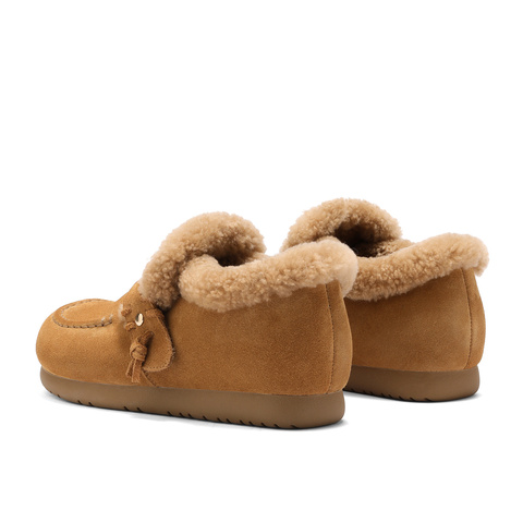 森达勃肯鞋女2026春季新款毛绒保暖舒适休闲毛毛鞋ZTK16AM6