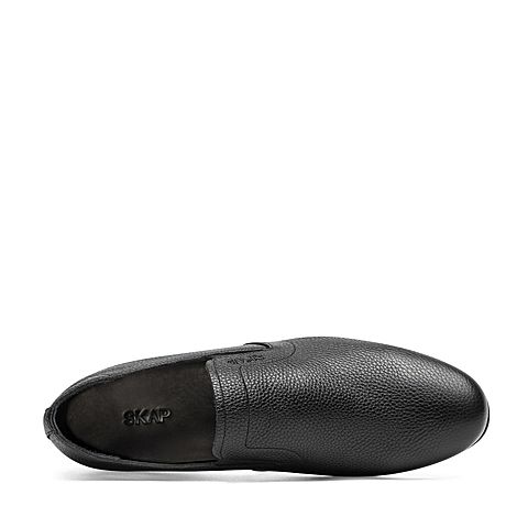 SKAP/圣伽步春夏专柜同款黑色牛皮革舒适男单鞋20812622