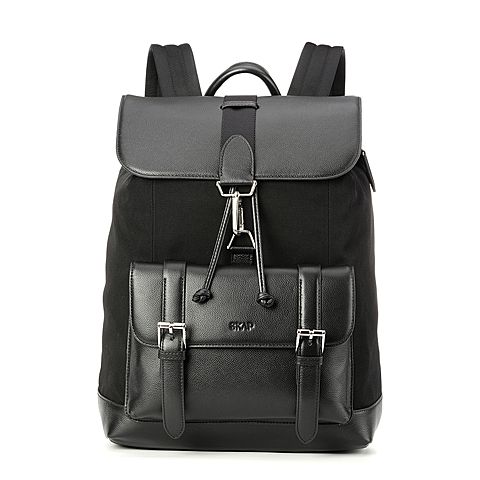 SKAP/圣伽步春专柜同款牛皮时尚休闲男双肩背包20921251