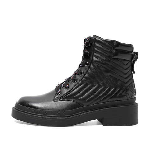 SKAP/圣伽步冬季新款专柜同款羊皮革时尚系带马丁靴女短靴10913591