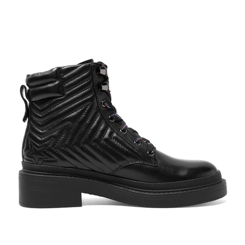 SKAP/圣伽步冬季新款专柜同款羊皮革时尚系带马丁靴女短靴10913591